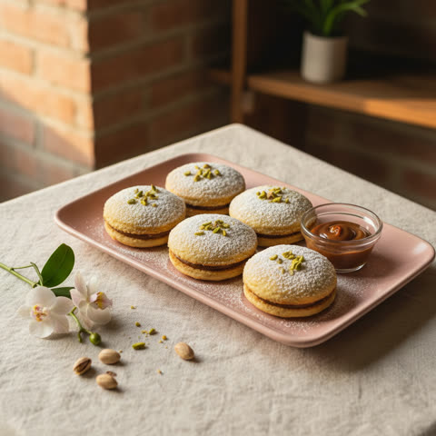Tapas de alfajor & pistacho (6 und)
