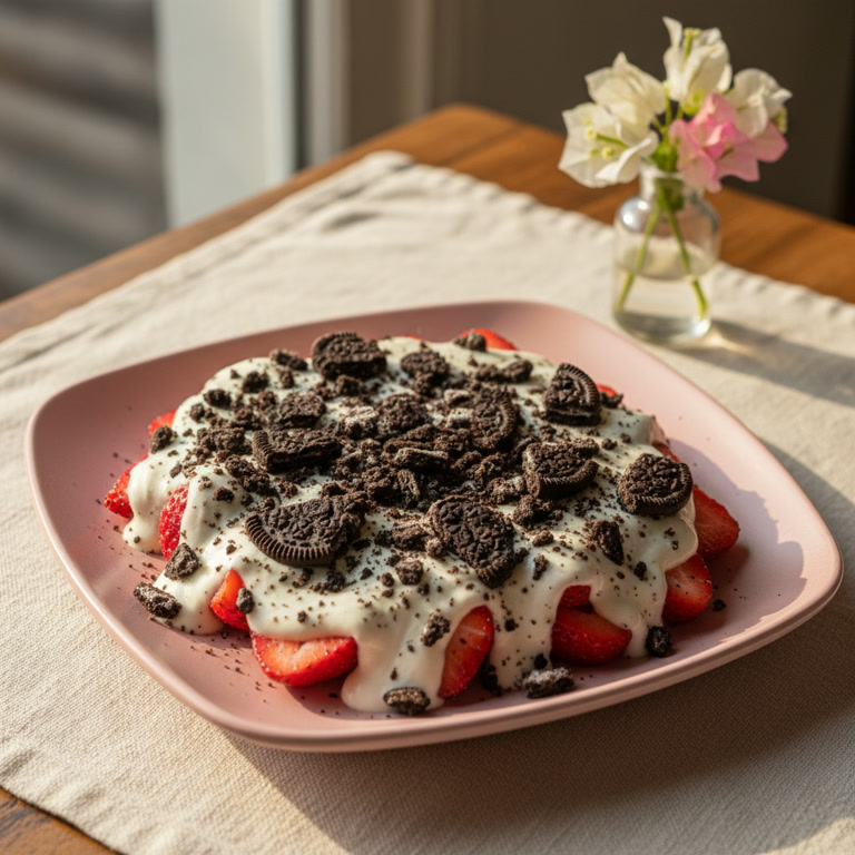 Fresas con crema Oreo