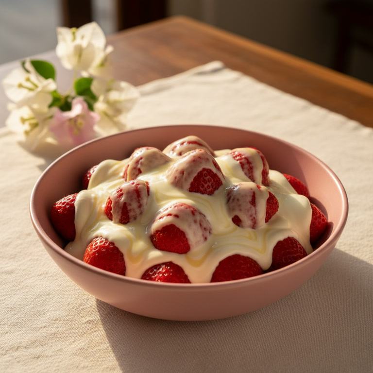 Fresas con crema clásicas
