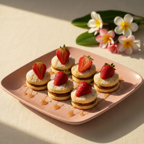 Tapas de alfajor & fresas (6 und)