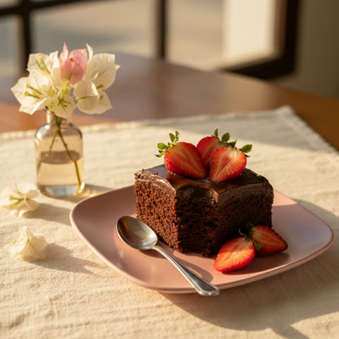 Torta de chocolate & fresas