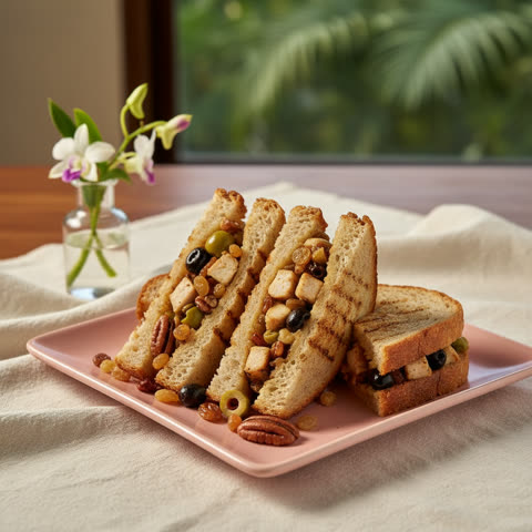 Pollo, aceituna & pecanas